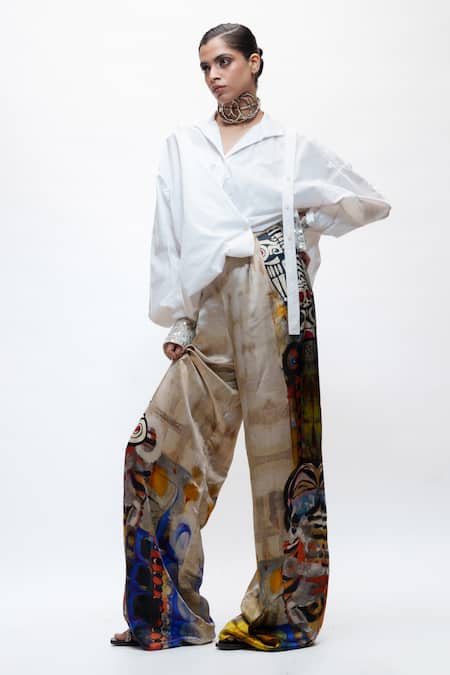 AK-OK Oversized Cotton Shirt