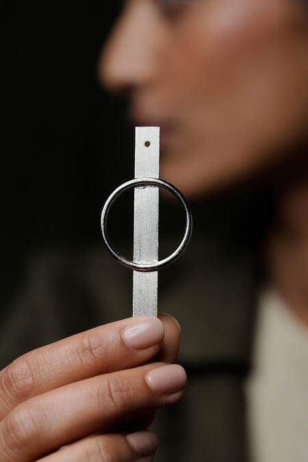 DE'Anma Gold Plated Geometric Danglers at Aza Fashions DE'Anma_Gold Plated Geometric Danglers _at_Aza_Fashions