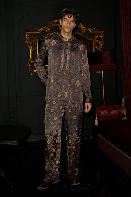 Dash And Dot Geometric Print Organic Viscose Pant 