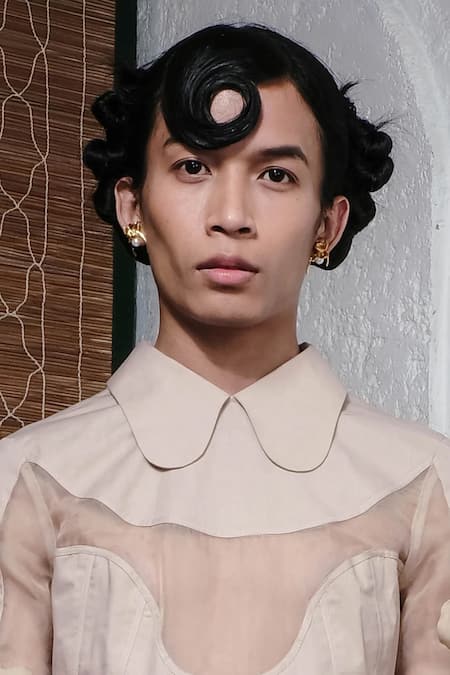 Quod_Gold Plated Pearls Python Earrings _Online_at_Aza_Fashions