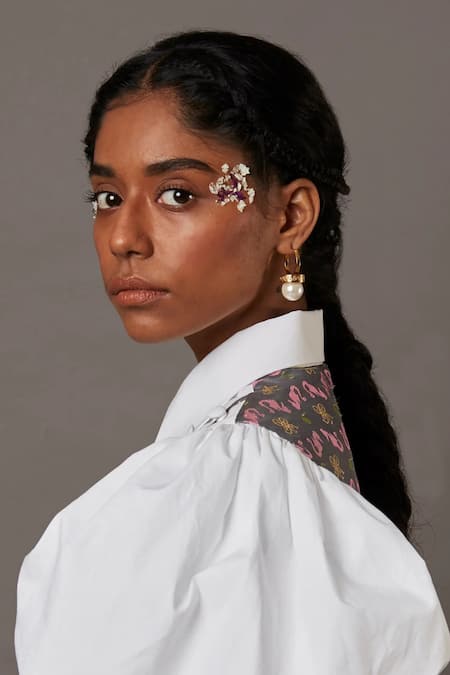 Quod Gold Plated Pearls Jelly Hoop Earrings Online at Aza Fashions Quod_Gold Plated Pearls Jelly Hoop Earrings _Online_at_Aza_Fashions