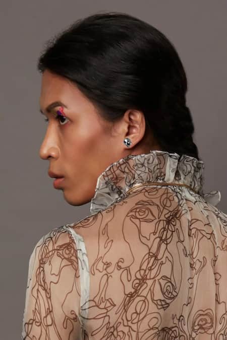 Shop Quod Silver Plated Tooth Studs at Aza Fashions Shop_Quod_Silver Plated Tooth Studs _at_Aza_Fashions