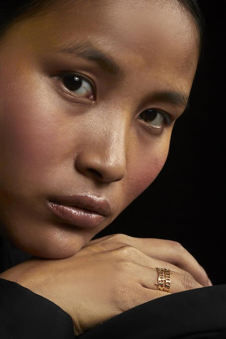 Quod Gold Plated Qed Grill Ring Online at Aza Fashions Quod_Gold Plated Qed Grill Ring _Online_at_Aza_Fashions