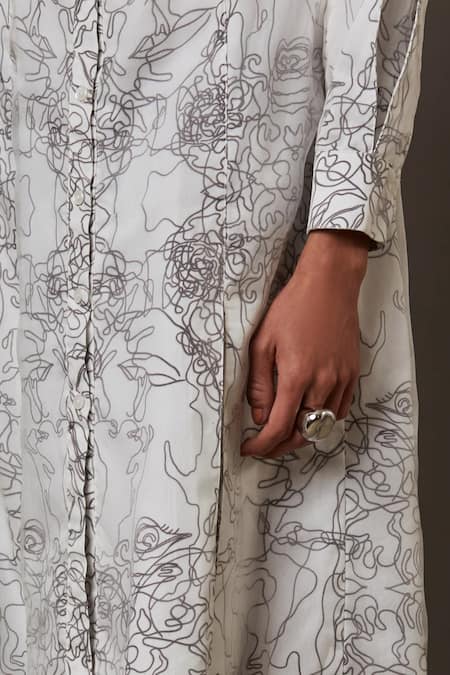 Quod_Silver Plated Molar Ring _Online_at_Aza_Fashions