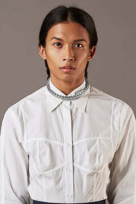 Quod Silver Plated Teeth Necklace 