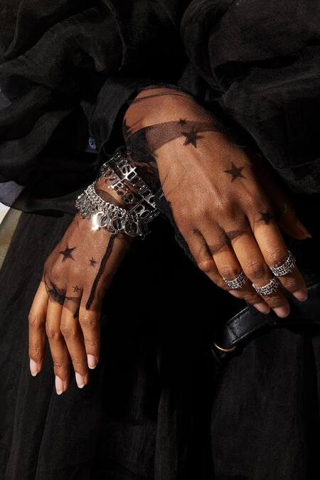 Quod_Silver Plated Qed Grill Bracelet _at_Aza_Fashions