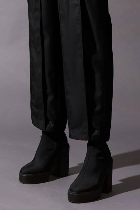 Buy Quod Black Polyester, Viscose, Suiting Hand-tailored School Pant Online at Aza Fashions Buy_Quod_Black Polyester, Viscose, Suiting Hand-tailored School Pant _Online_at_Aza_Fashions