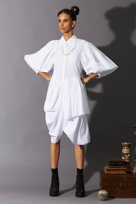 Quod Wolf Wing Sleeve Shirt Dress 