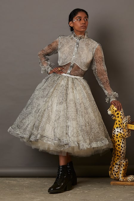 Shop_Quod_White Silk Collared Multi Face Sheer Shirt 