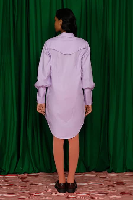 Quod Lilac Bloom Shirt Dress 