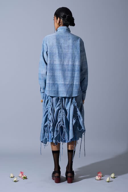 Quod Gathered Handwoven Skirt 