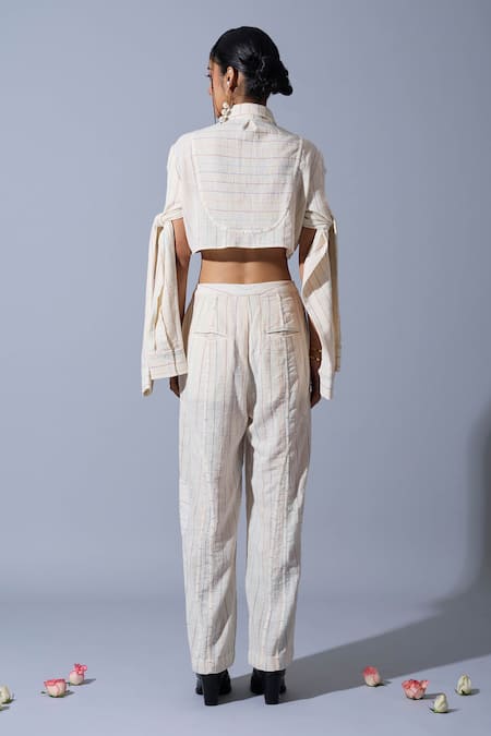 Quod Office Handwoven Linen Pant 