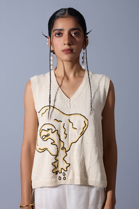 Quod Sunny Sides A Mess Cotton Vest 