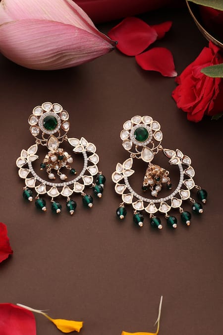 Swabhimann Polki Embellished Chandbalis 