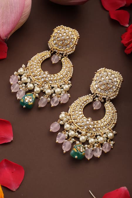Swabhimann Kundan Embellished Chandbalis 