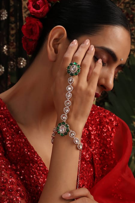 Swabhimann Polki Embellished Hathphool 