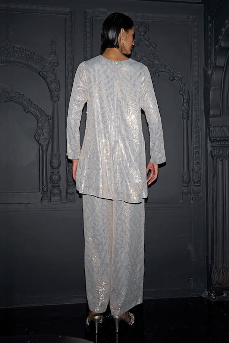 Dash And Dot Geometric Sequin Embroidered Pant 