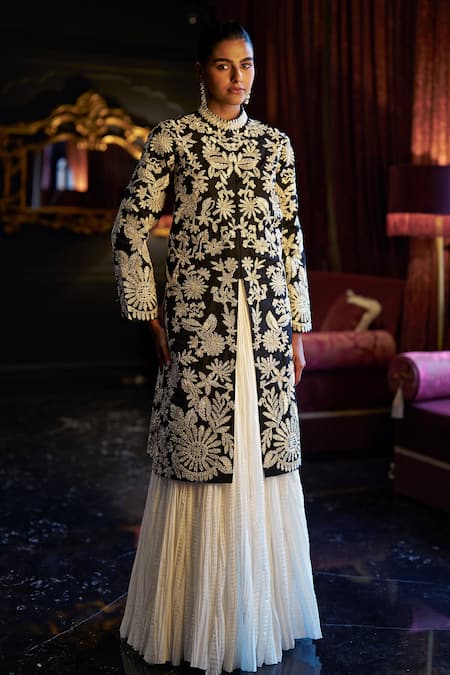 Dash And Dot Pleated Skirt