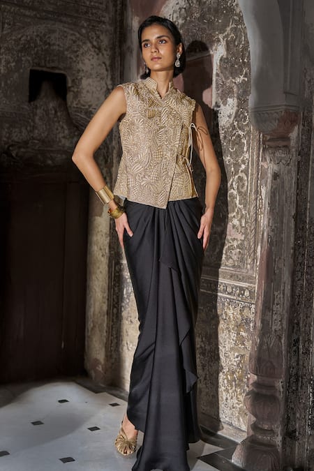 Dash And Dot Draped Skirt 