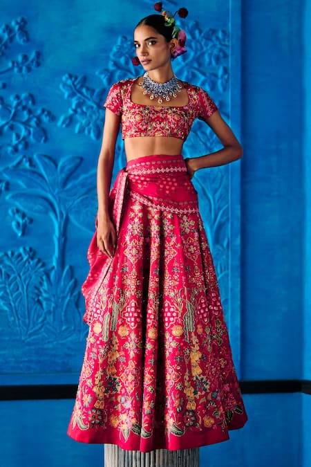 The Whole Nine Yards Say Yes Scarlett Printed Lehenga Set 