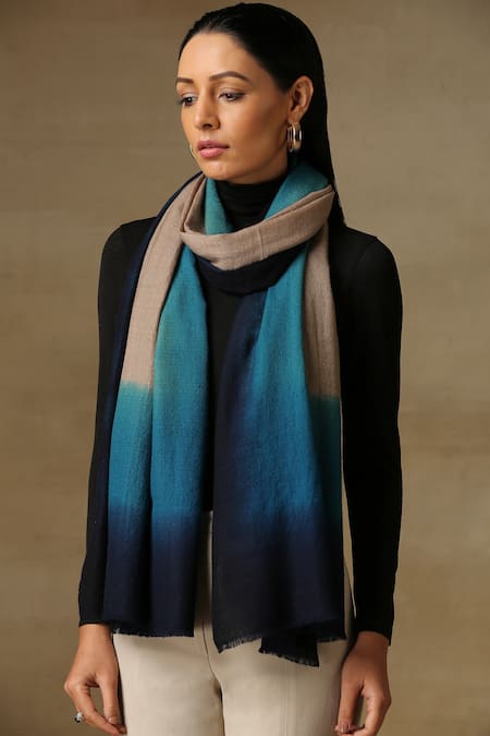 SHAZA Saya Ombre Hand Painted Pashmina Stole 