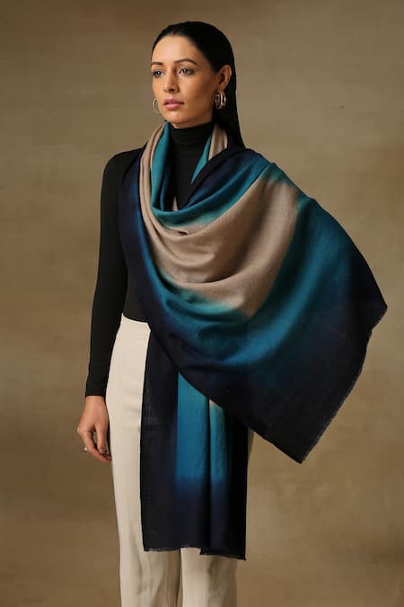 SHAZA Saya Ombre Hand Painted Pashmina Stole 