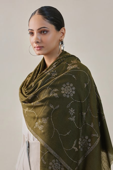 SHAZA Era Of Zaywar Jaal Embellished Stole 