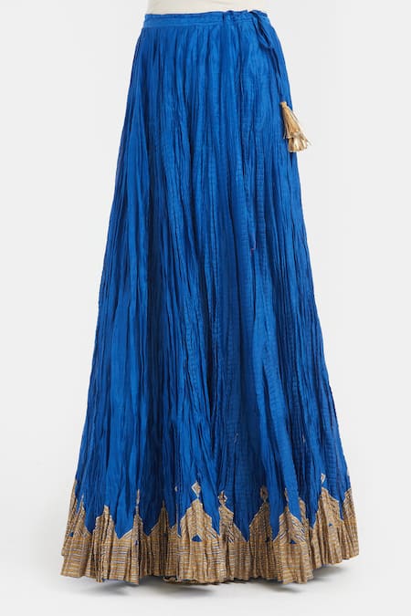 Kora Chanderi Gota Embroidered Kali Lehenga 