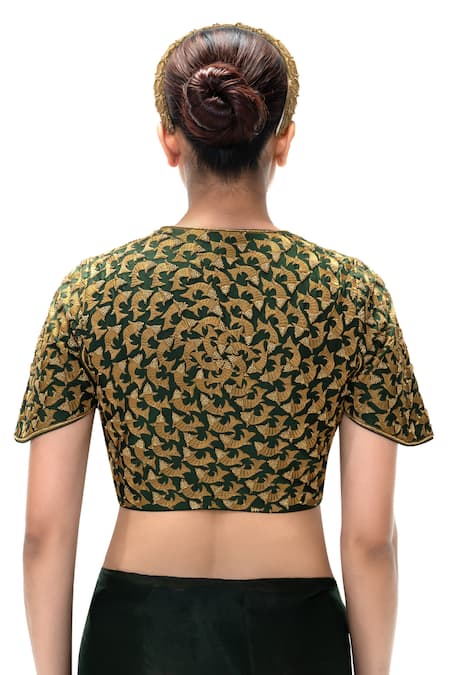 Mimamsaa Ritu Handwoven Embroidered Chanderi Silk Blouse 