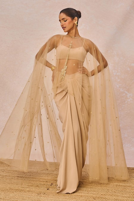 Masaba Tera Khayal Embellished Cape Draped Skirt Set 