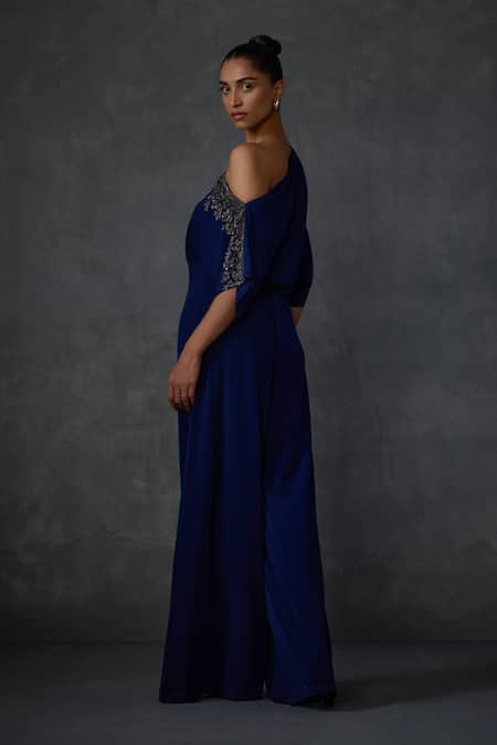 Namrata Joshipura Lattice Hand Embellished Drop Shoulder Jumpsuit 