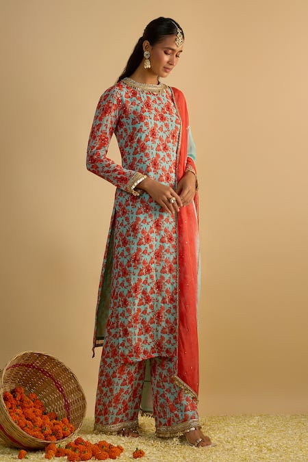 RAYASHA KHAN Morning Glory Floral Printed Kurta Set 