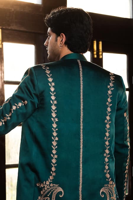Angad Creations Naseem Thread Work Jacket Kurta Set 