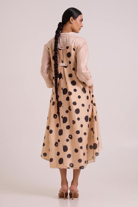 Madder Much Philo Almond Burst Back Drop Shirt Dress 