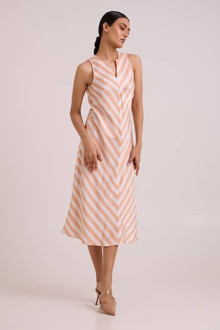 Buy Madder Much Beige Organza, Cotton Satin, Neo Almond Burst Flap Trench Jacket With Dress Online at Aza Fashions Buy_Madder Much_Beige Organza, Cotton Satin, Neo Almond Burst Flap Trench Jacket With Dress _Online_at_Aza_Fashions