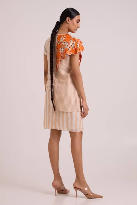 Madder Much Kayo Sunset & Almond Cutwork Dress 