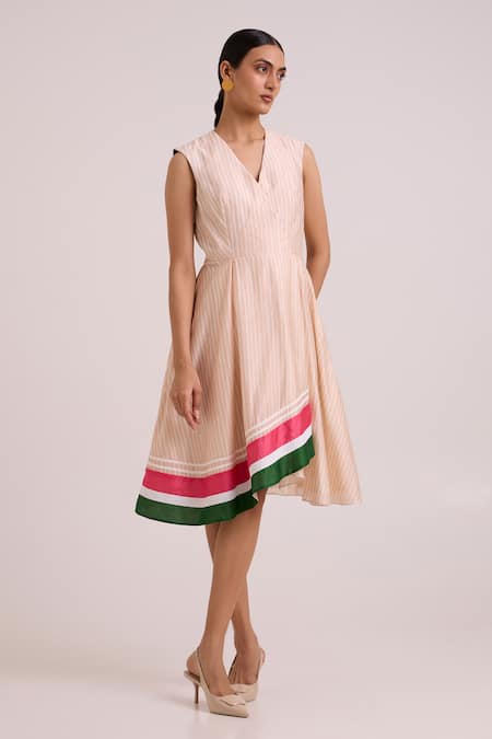 Madder Much Bambi Almond Striped Cruise Dress 