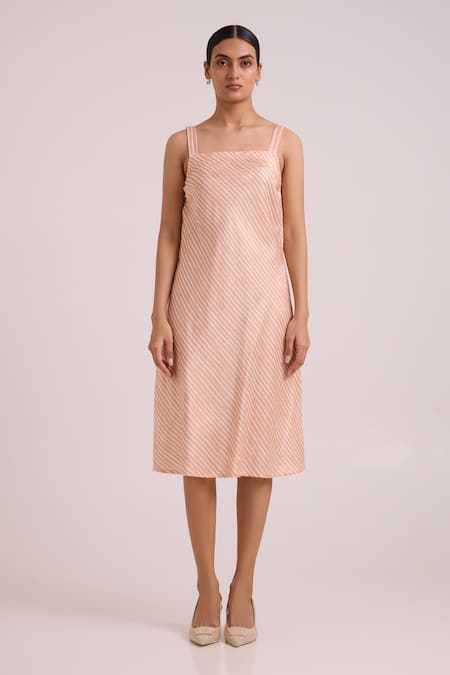 Shop_Madder Much_Peach Bemberg, Cotton Satin, Organza Emery Sheer Bomber Jacket With Dress 