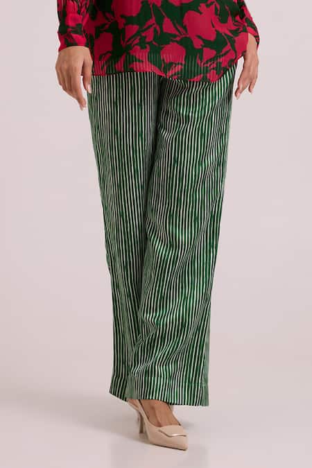 Buy_Madder Much_Pink Organza, Rayon, Bemberg, Cotton Satin Shirley Superpose Tunic And Pant Set 