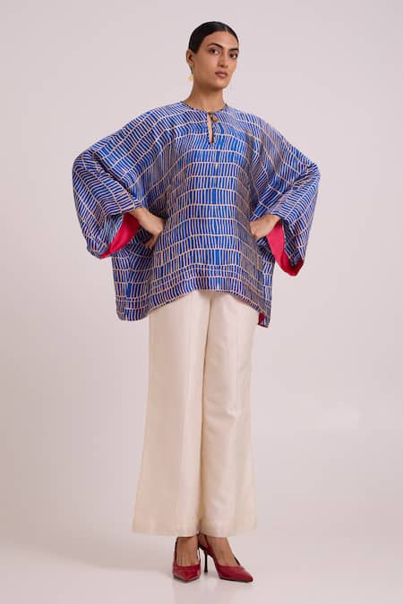 Madder Much Sabrina Electric Blue Cloud Top With Pant 
