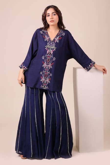 Myra Clothing Line Embroidered Kurta & Sharara Set 