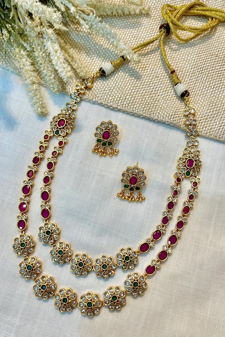 Prestones Layered Studded Necklace Set 