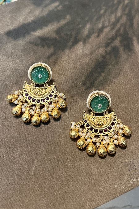 Prestones Bead Embellished Earrings 