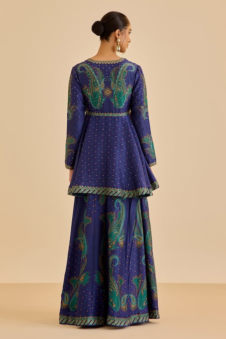 Ritu Kumar Paisley Print & Embroidered Kurta With Palazzo