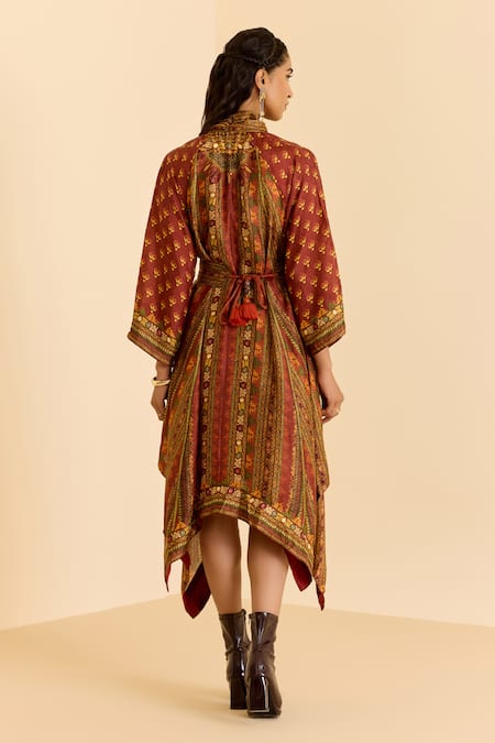 Ritu Kumar Geometric Print Handkerchief Hem Dress
