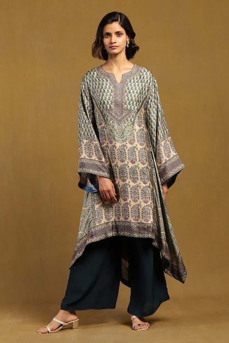 Ritu Kumar Hand Embroidered Handkerchief Hem Tunic 