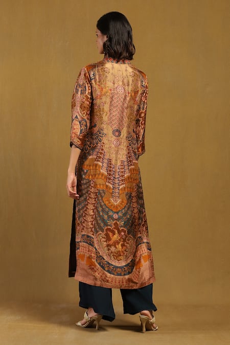 Ritu Kumar Printed & Embroidered Kurta Set 