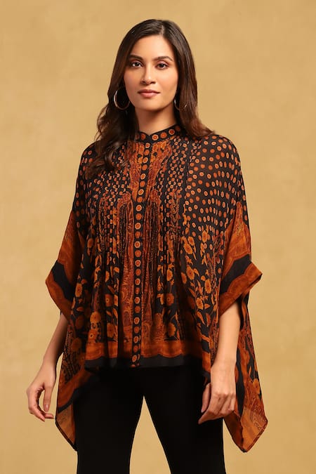 Ritu Kumar Floral Print Cape Top