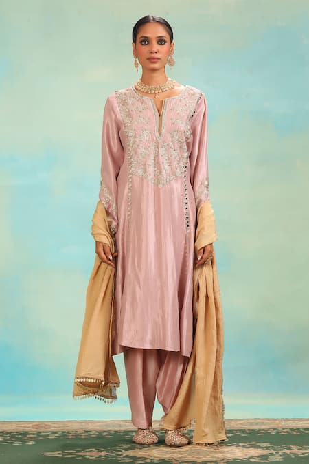 Swati Wadhwani Couture Dabka & Zari Embroidered Choga Salwar Set 