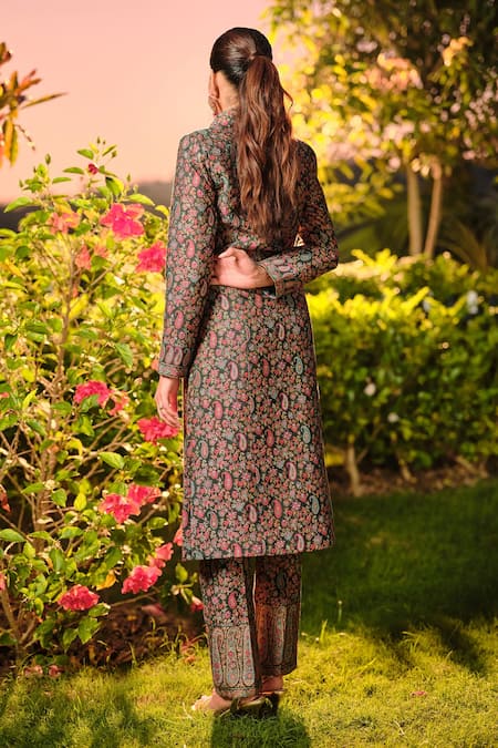 Safaa Le Jardin Damour Woven Jacket & Pant Set 